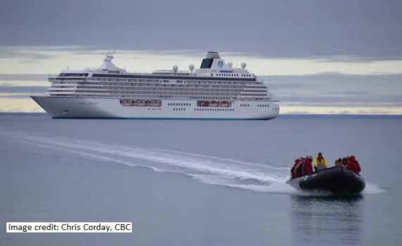 Cruise ship in Arctic