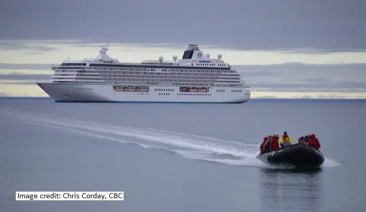 Cruise ship in Arctic