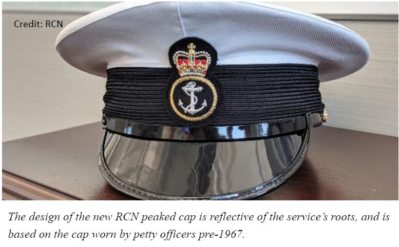 Royal Canadian Navy Cap with pre 1968 RCN Badge