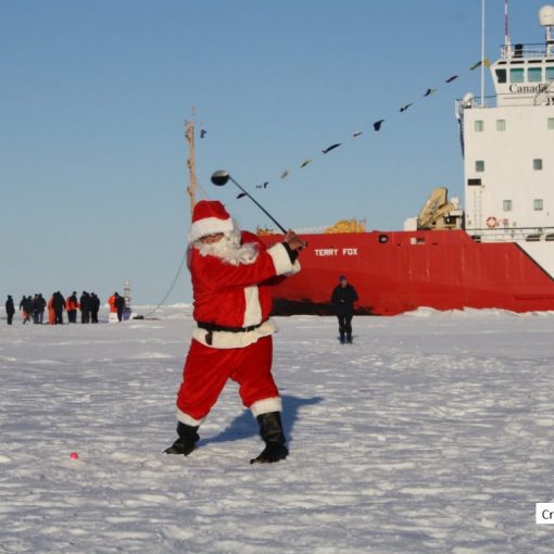 Santa on CCG ship